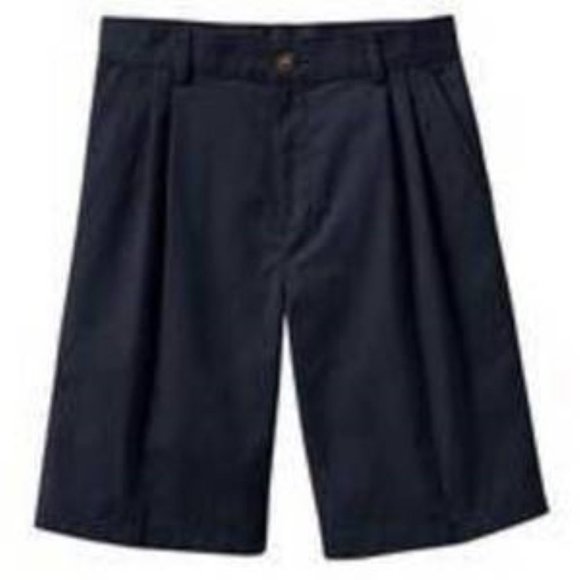 *School Shorts Arrow Blue sz 12 Pleated Twill Adjustable Waist Summer Boys - Picture 1 of 5